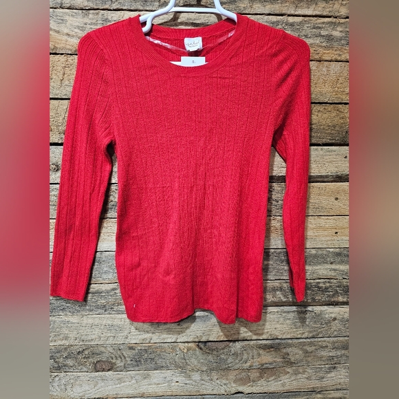 NWT‎ Size Medium Isabel Maternity Red Sweater - Picture 1 of 5